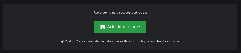 Grafana add data source